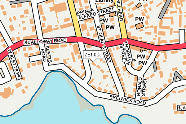 ZE1 0DJ map - OS OpenMap – Local (Ordnance Survey)