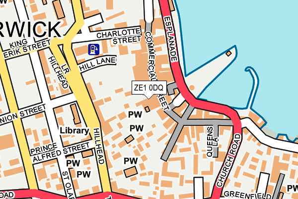 ZE1 0DQ map - OS OpenMap – Local (Ordnance Survey)