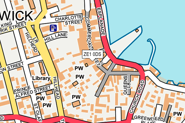 ZE1 0DS map - OS OpenMap – Local (Ordnance Survey)