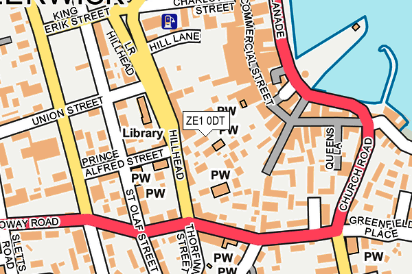 ZE1 0DT map - OS OpenMap – Local (Ordnance Survey)