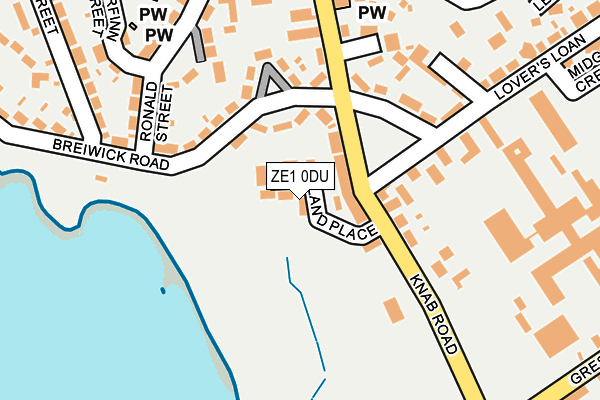 ZE1 0DU map - OS OpenMap – Local (Ordnance Survey)
