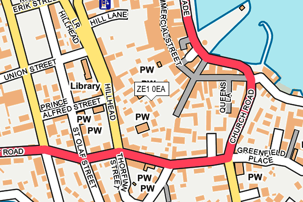 ZE1 0EA map - OS OpenMap – Local (Ordnance Survey)