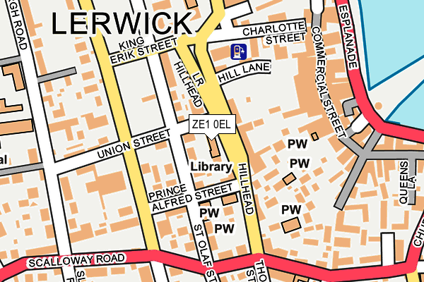 ZE1 0EL map - OS OpenMap – Local (Ordnance Survey)
