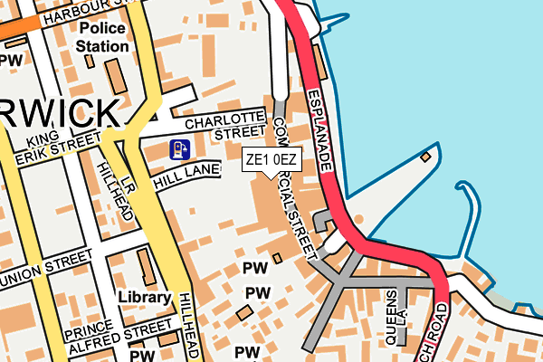 ZE1 0EZ map - OS OpenMap – Local (Ordnance Survey)