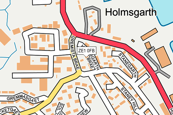 ZE1 0FB map - OS OpenMap – Local (Ordnance Survey)