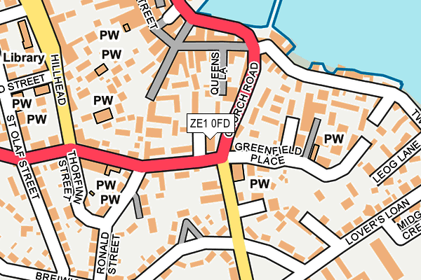 ZE1 0FD map - OS OpenMap – Local (Ordnance Survey)
