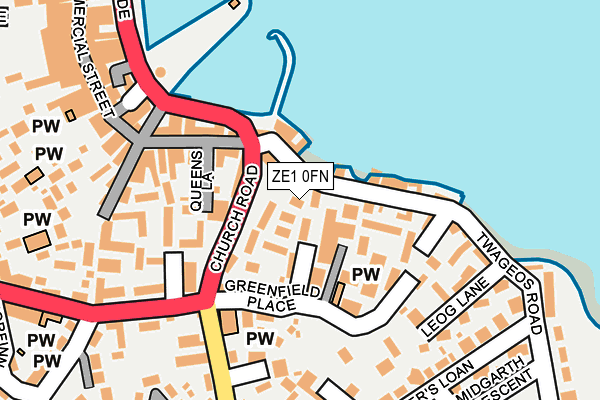 ZE1 0FN map - OS OpenMap – Local (Ordnance Survey)