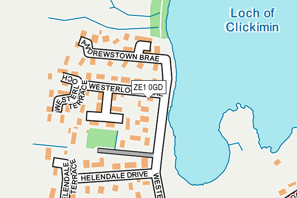 ZE1 0GD map - OS OpenMap – Local (Ordnance Survey)