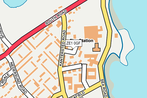 ZE1 0GF map - OS OpenMap – Local (Ordnance Survey)