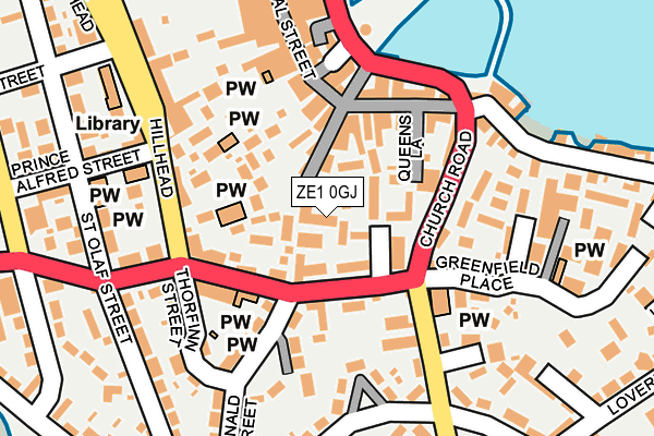 ZE1 0GJ map - OS OpenMap – Local (Ordnance Survey)