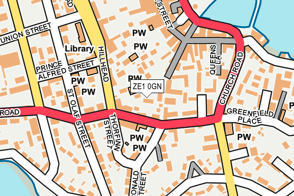 ZE1 0GN map - OS OpenMap – Local (Ordnance Survey)