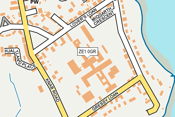 ZE1 0GR map - OS OpenMap – Local (Ordnance Survey)