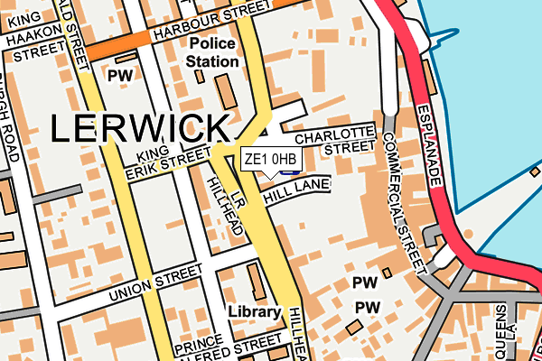 ZE1 0HB map - OS OpenMap – Local (Ordnance Survey)