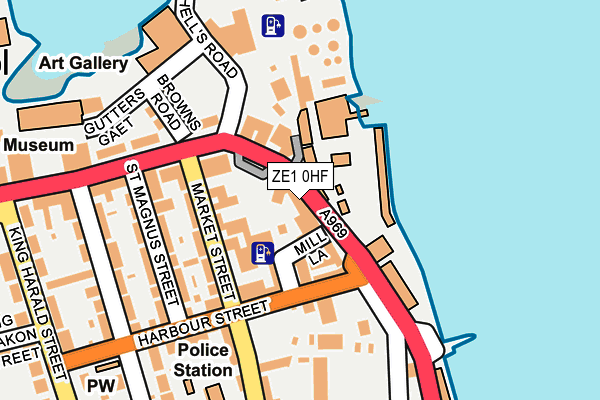 ZE1 0HF map - OS OpenMap – Local (Ordnance Survey)