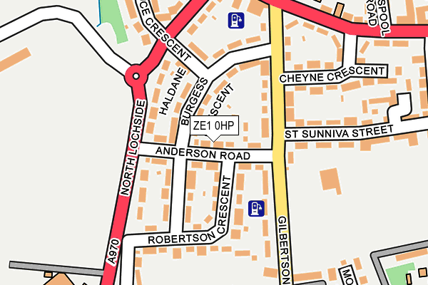 ZE1 0HP map - OS OpenMap – Local (Ordnance Survey)