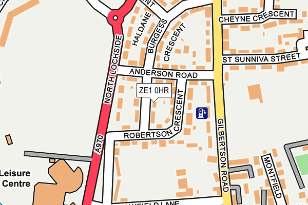 ZE1 0HR map - OS OpenMap – Local (Ordnance Survey)