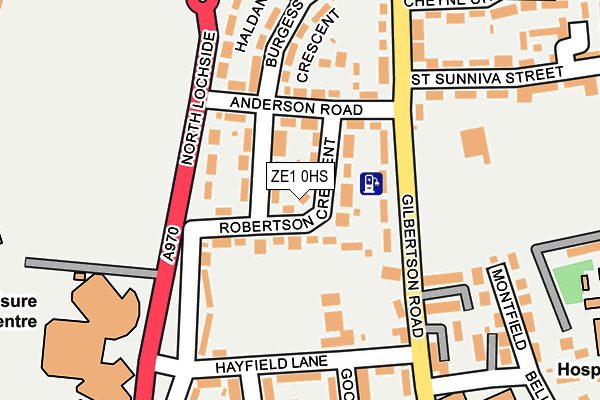 ZE1 0HS map - OS OpenMap – Local (Ordnance Survey)