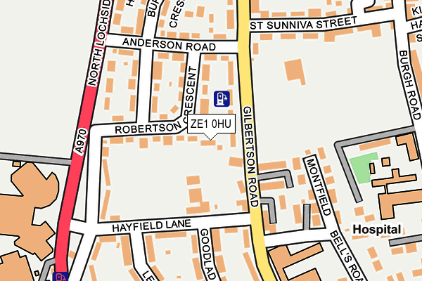 ZE1 0HU map - OS OpenMap – Local (Ordnance Survey)