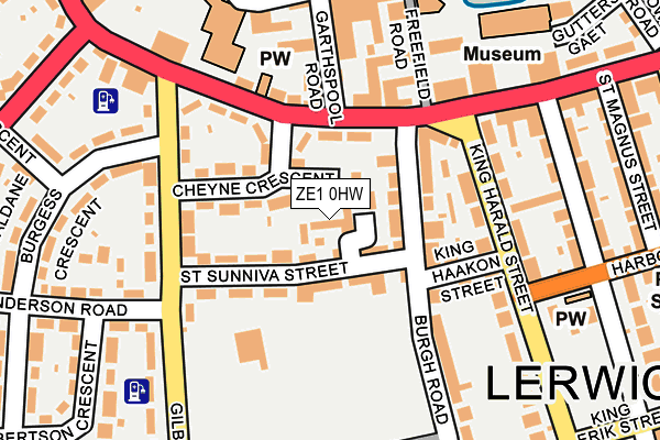 ZE1 0HW map - OS OpenMap – Local (Ordnance Survey)