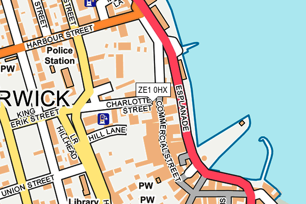 ZE1 0HX map - OS OpenMap – Local (Ordnance Survey)