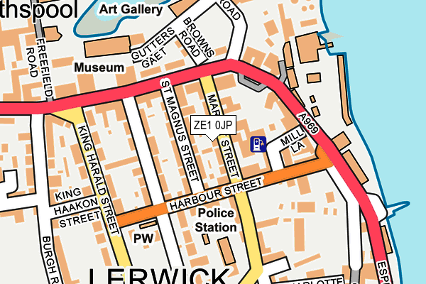 Map of LERWICK DISTILLERY LIMITED at local scale