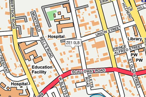 ZE1 0LB map - OS OpenMap – Local (Ordnance Survey)