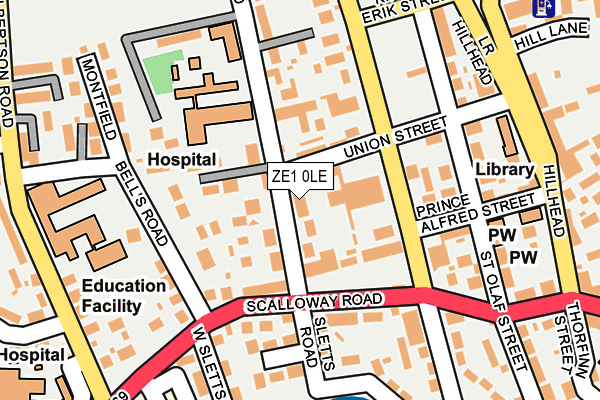 ZE1 0LE map - OS OpenMap – Local (Ordnance Survey)