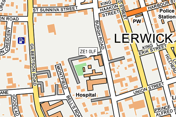 ZE1 0LF map - OS OpenMap – Local (Ordnance Survey)