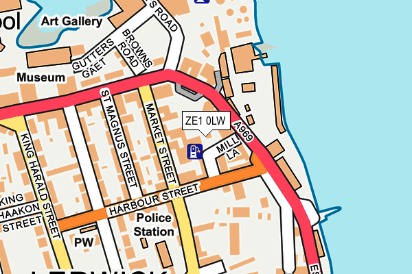 ZE1 0LW map - OS OpenMap – Local (Ordnance Survey)