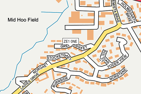 ZE1 0NE map - OS OpenMap – Local (Ordnance Survey)