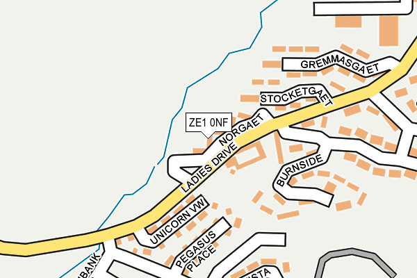 ZE1 0NF map - OS OpenMap – Local (Ordnance Survey)
