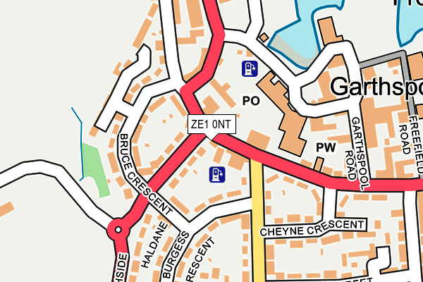 ZE1 0NT map - OS OpenMap – Local (Ordnance Survey)
