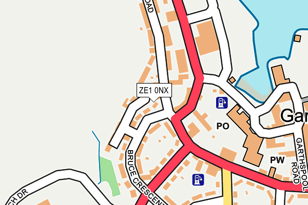 ZE1 0NX map - OS OpenMap – Local (Ordnance Survey)