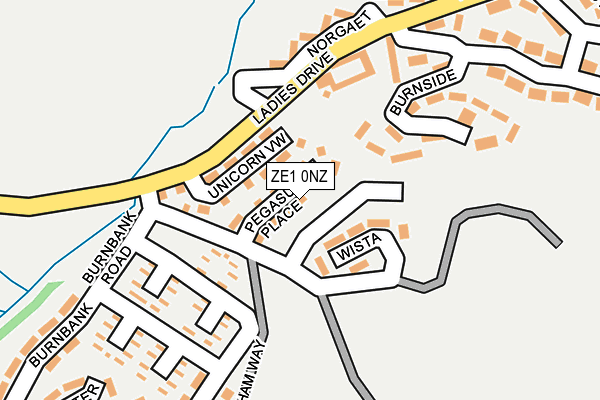 ZE1 0NZ map - OS OpenMap – Local (Ordnance Survey)