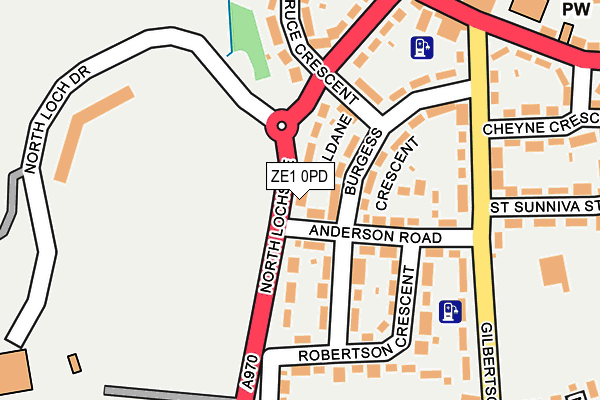 ZE1 0PD map - OS OpenMap – Local (Ordnance Survey)