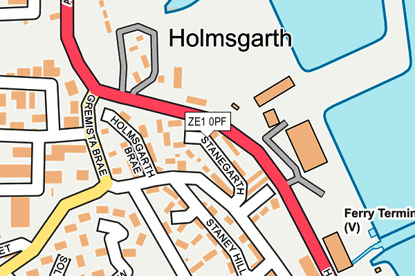 ZE1 0PF map - OS OpenMap – Local (Ordnance Survey)