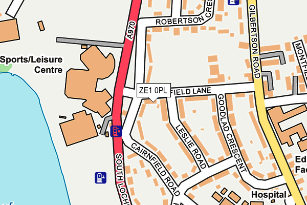 ZE1 0PL map - OS OpenMap – Local (Ordnance Survey)