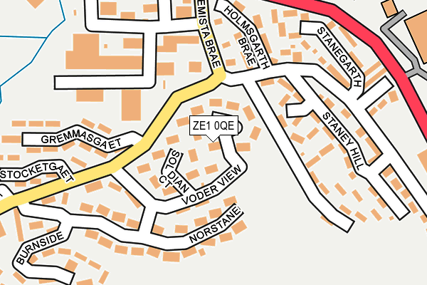 ZE1 0QE map - OS OpenMap – Local (Ordnance Survey)