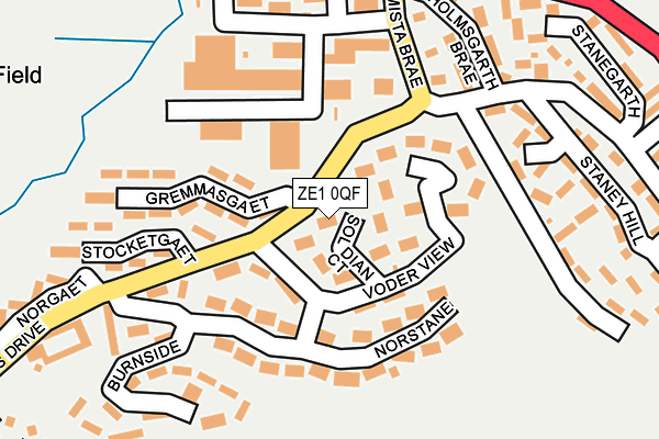 ZE1 0QF map - OS OpenMap – Local (Ordnance Survey)