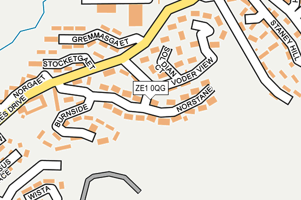 ZE1 0QG map - OS OpenMap – Local (Ordnance Survey)