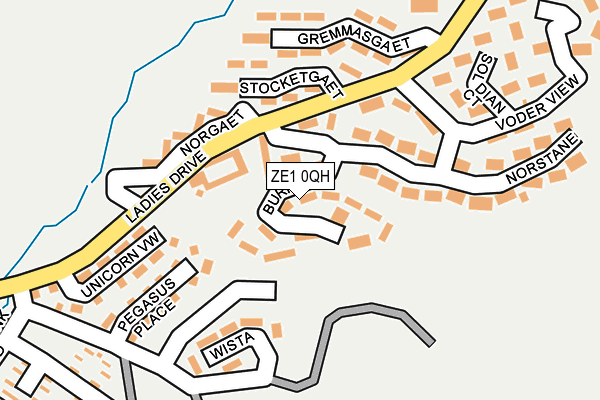 ZE1 0QH map - OS OpenMap – Local (Ordnance Survey)