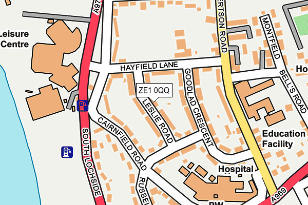 ZE1 0QQ map - OS OpenMap – Local (Ordnance Survey)