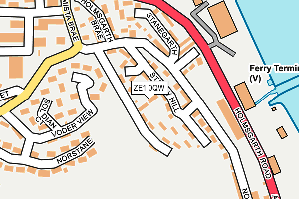 ZE1 0QW map - OS OpenMap – Local (Ordnance Survey)