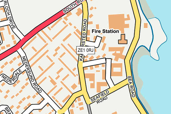 ZE1 0RJ map - OS OpenMap – Local (Ordnance Survey)