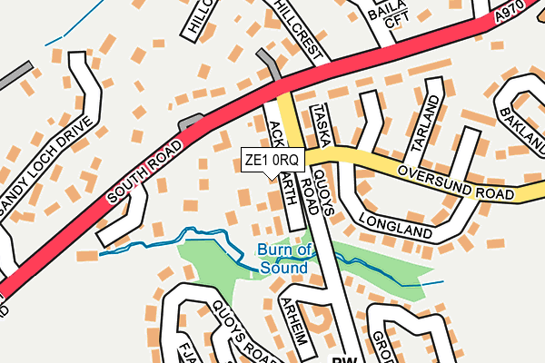 ZE1 0RQ map - OS OpenMap – Local (Ordnance Survey)