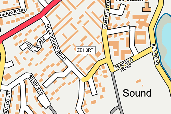 ZE1 0RT map - OS OpenMap – Local (Ordnance Survey)