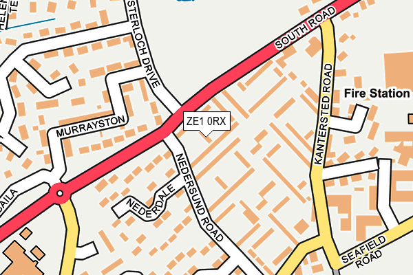 ZE1 0RX map - OS OpenMap – Local (Ordnance Survey)