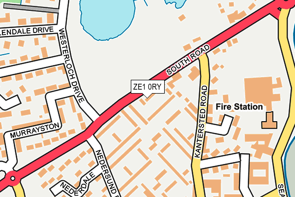 ZE1 0RY map - OS OpenMap – Local (Ordnance Survey)