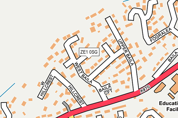 ZE1 0SG map - OS OpenMap – Local (Ordnance Survey)