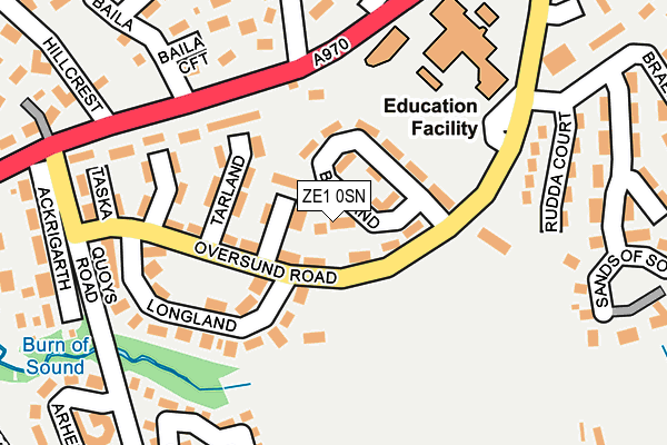 ZE1 0SN map - OS OpenMap – Local (Ordnance Survey)
